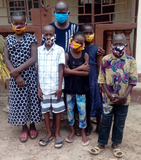 Facemasks in use at Mercy Children's Orphanage