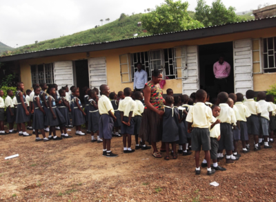 Children in schoolyard